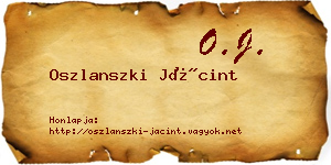 Oszlanszki Jácint névjegykártya